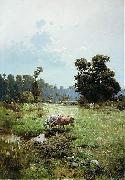Serhii Vasylkivsky Cossack meadow oil painting reproduction